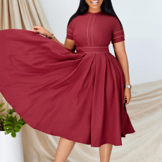 Fashionable large hem A-line dress