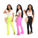 Fashionable and sexy floral split casual pants