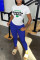 Fashion Large Print Casual Two Piece Set