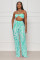 2023 Summer New Crease Print Two Piece Set