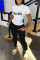 Fashion Large Print Casual Two Piece Set