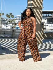 Fashion oversized casual printed jumpsuit