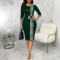 Sexy Fashion Solid Color 3/4 Sleeve Dress