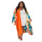 Fashion printed multi-color one size cover up