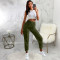 Sexy and fashionable solid color sports version single piece pants