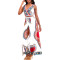 Sexy and fashionable digital printed V-neck jumpsuit