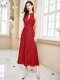 Sexy Hanging Neck Open Back Evening Dress