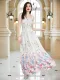 Sexy Strap Printed Dress Fragmented Flower Dress