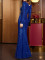 Sexy temperament sequin long sleeved banquet dress long skirt