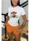 Fashion Large Print Casual Two Piece Set