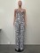 Sexy digital high-definition printed jumpsuit