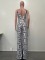 Sexy digital high-definition printed jumpsuit