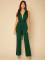Sexy and fashionable solid color strapping jumpsuit