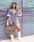 Fashion casual tassel denim three piece set