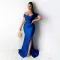 Sexy Dress Nightclub V-Neck Gift Dress Solid Large Split Long Dress Spring/Summer Short Sleeve