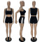 Fashionable blank version sports shorts two-piece set