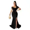 Sexy Dress Nightclub V-Neck Gift Dress Solid Large Split Long Dress Spring/Summer Short Sleeve