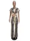 Fashion snake print short sleeved long pants cover