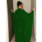 Fashionable solid color bat style long sleeved long dress