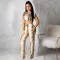 Fashion snake print short sleeved long pants cover