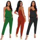 Fashionable and Sexy Imitation Cotton Sling Two Piece Set