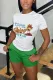Fashion Large Print Casual Two Piece Set