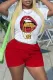 Fashion Large Print Casual Two Piece Set