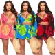 Fashion Sexy Printing Three Piece Set