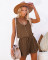 Fashion casual imitation cotton waffle two-piece set