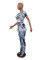 Fashion casual printed short sleeved pleated pants two-piece set