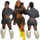 Casual 3D pocket stretch sexy Denim skirt suit