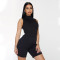 Sleeveless black jumpsuit Street casual sexy slim Catsuit women's jumpsuit
