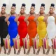 Fashionable solid color sleeveless pleated bra long dress
