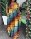 Fashion casual sexy printed off shoulder dress