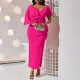 Sexy Large Bow Split Dress Wrapped Hip Skirt