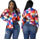 Sexy and fashionable digital printed multicolor shirt skirt