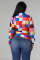 Sexy and fashionable digital printed multicolor shirt skirt