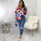 Sexy and fashionable digital printed multicolor shirt skirt