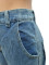 Fashionable water washing work bag zipper casual elastic waist denim pants