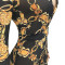 Sexy printed long sleeved zippered V-neck shorts jumpsuit