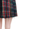 Fashion casual classic plaid zipper pleated skirt
