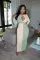 Color blocking thread hollow sexy long dress
