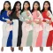Color blocking thread hollow sexy long dress