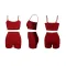 Fashion pineapple cloth suspender shorts set