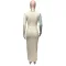 Color blocking thread hollow sexy long dress