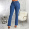 Fashion Pocket High Waist Elastic Slim Fit Jeans