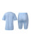 Fashion casual sports solid color short sleeved set