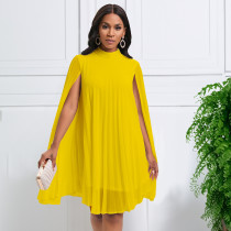 Fashion Chiffon Pullover Cape Bat Sleeve Large Dress