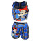 Fashion anime positioning printed shorts two-piece set