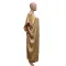 Solid color imitation silk dress